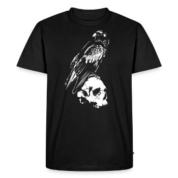 Le corbeau II - T-shirt Premium bio Homme - noir - Devant - Nico (187cm)