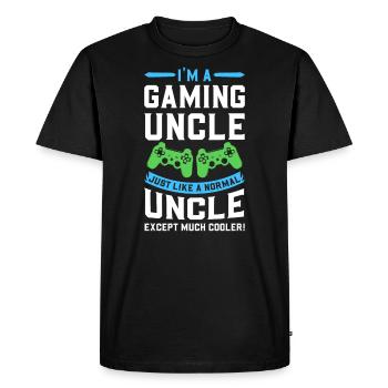 I'm A Gaming Uncle - Men's Premium Organic T-Shirt - black - Front - Nico (187cm)