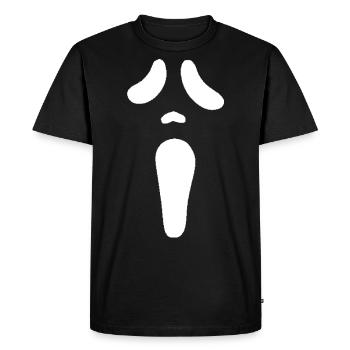 T-shirt hurlant de Ghostface Fantômes d'Halloween fantaisie - T-shirt Premium bio Homme - noir - Devant - Nico (187cm)