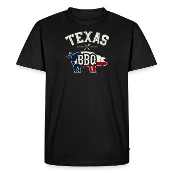 Texas BBQ - grillades - T-shirt Premium bio Homme - noir - Devant - Nico (187cm)