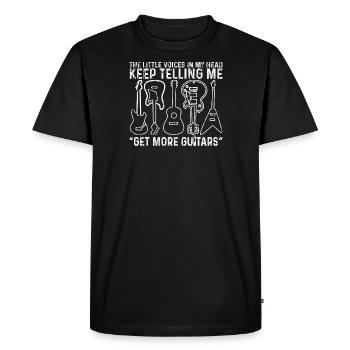 The Little Voices In My Head Keep Telling Me Get - Men's Premium Organic T-Shirt - black - Front - Nico (187cm)