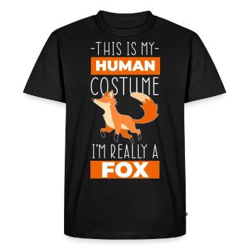 Fox Chicken Scarecrow Fox Fur Intelligence - Men's Premium Organic T-Shirt - black - Front - Nico (187cm)