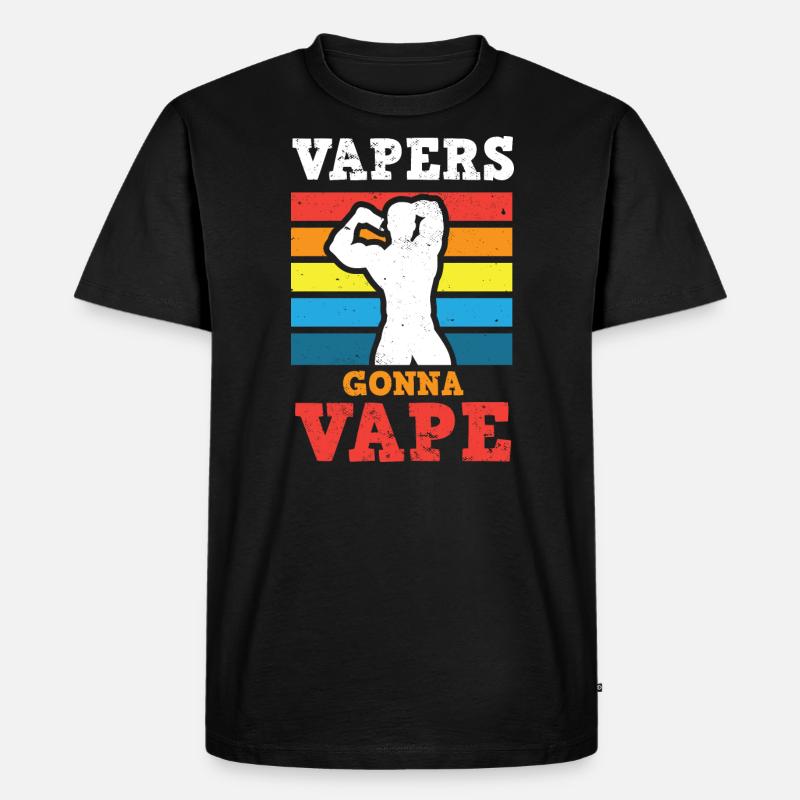 Elektro Zigarette E-Zigarette E-Shisha Vape - Männer Premium Bio T-Shirt - Schwarz