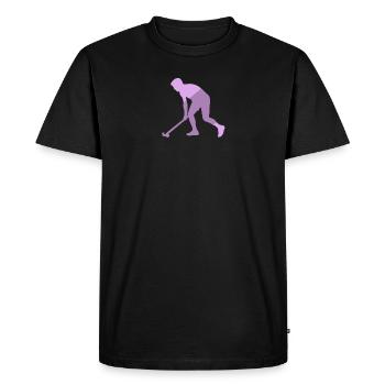 Hockey sur gazon Hockey en salle Hockey en salle - T-shirt Premium bio Homme - noir - Devant - Nico (187cm)