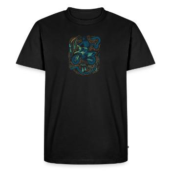 Motorcycle Freedom Motorcycle Bin Gift Gift - Men's Premium Organic T-Shirt - black - Front - Nico (187cm)