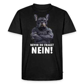 French Bulldog Dog Frenchie Before You Ask - Men's Premium Organic T-Shirt - black - Front - Nico (187cm)
