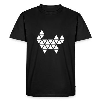chat triangle - T-shirt Premium bio Homme - noir - Devant - Nico (187cm)