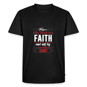 Bible Confiance en Dieu - T-shirt Premium bio Homme - noir - Devant - Nico (187cm)