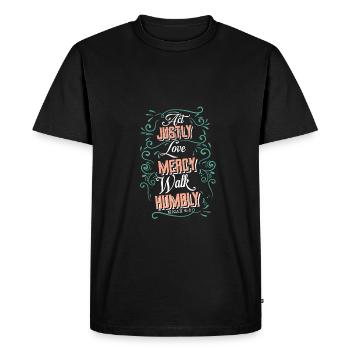 Bible grateful - Men's Premium Organic T-Shirt - black - Front - Nico (187cm)