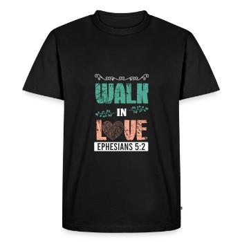 Cher Proverbe verset biblique - T-shirt Premium bio Homme - noir - Devant - Nico (187cm)