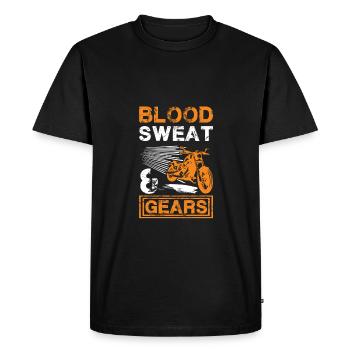 Moto à sueur de sang - T-shirt Premium bio Homme - noir - Devant - Nico (187cm)
