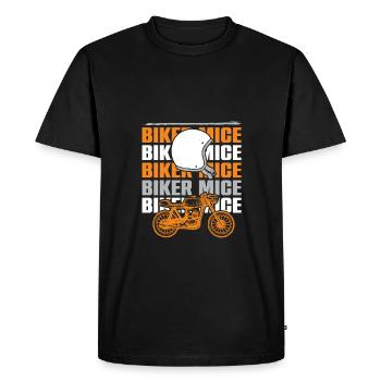 Devis motard motard - T-shirt Premium bio Homme - noir - Devant - Nico (187cm)