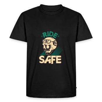 Balade à moto - T-shirt Premium bio Homme - noir - Devant - Nico (187cm)