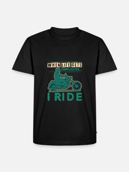 Motorcycle Life Saying - Men's Premium Organic T-Shirt - black