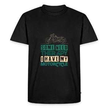 Moto Thérapie Motard Dicton - T-shirt Premium bio Homme - noir - Devant - Nico (187cm)