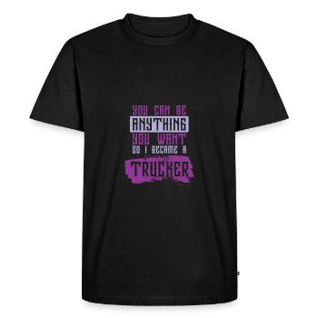 Dicton de camionneur - T-shirt Premium bio Homme - noir - Devant - Nico (187cm)
