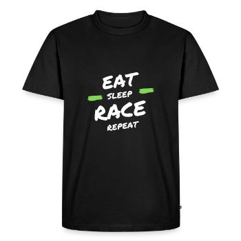 Simracer, Simracing, Eat Sleep Repeat Gift - T-shirt Premium bio Homme - noir - Devant - Nico (187cm)
