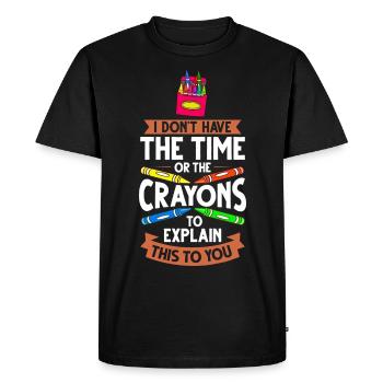 Crayon Box Colored Pencil Wax Case Wax Crayon - Men's Premium Organic T-Shirt - black - Front - Nico (187cm)