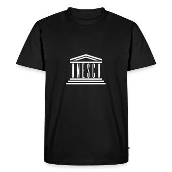 UNESCO - T-shirt Premium bio Homme - noir - Devant - Nico (187cm)