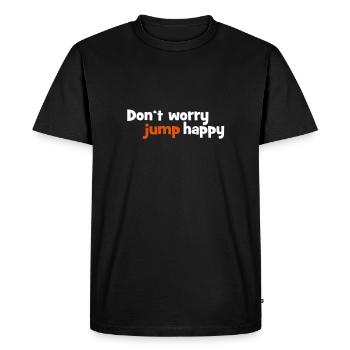 jump - Men's Premium Organic T-Shirt - black - Front - Nico (187cm)
