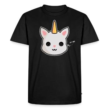 Cat Unicorn Mask Carnival - Men's Premium Organic T-Shirt - black - Front - Nico (187cm)