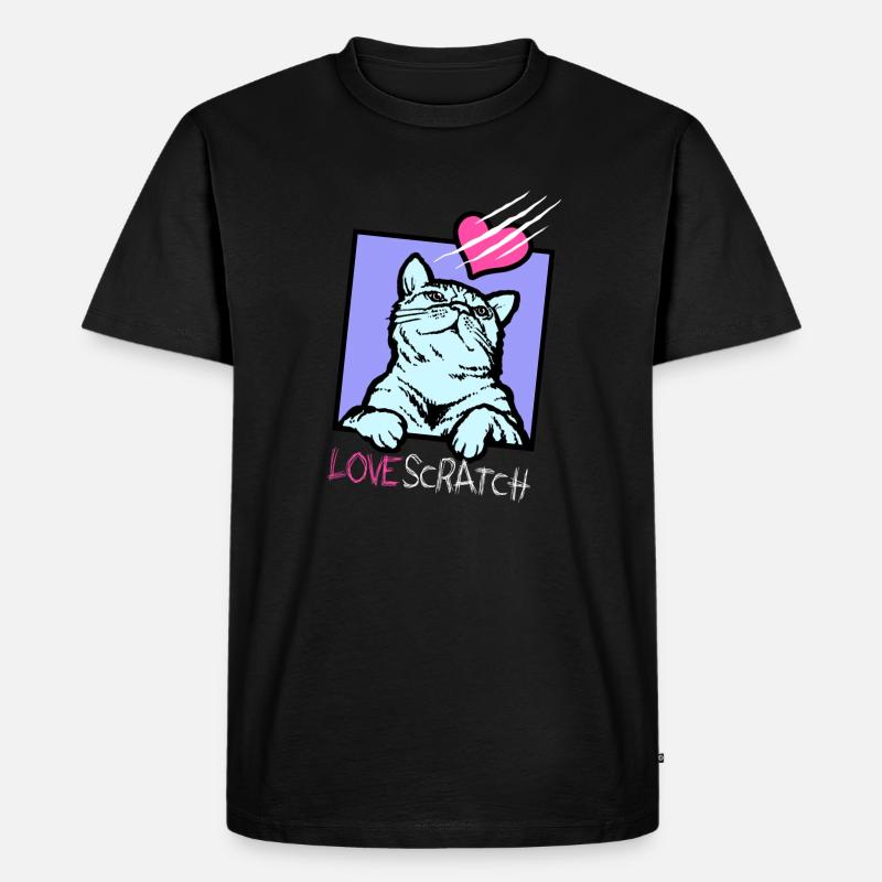 Liebe Scratch - Männer Premium Bio T-Shirt - Schwarz