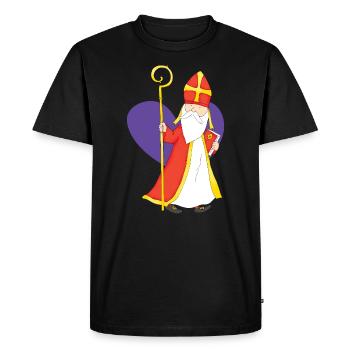 Sint met Hart - Men's Premium Organic T-Shirt - black - Front - Nico (187cm)