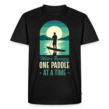 SUP Sports nautiques Paddle Board Yoga Sup Pop - T-shirt Premium bio Homme - noir - Devant - Nico (187cm)