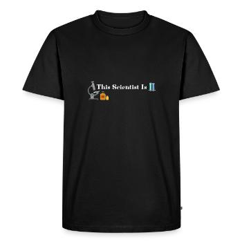 Scientist Birthday Elf Science - Men's Premium Organic T-Shirt - black - Front - Nico (187cm)