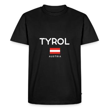 Tyrol Autriche Autriche drapeau - T-shirt Premium bio Homme - noir - Devant - Nico (187cm)