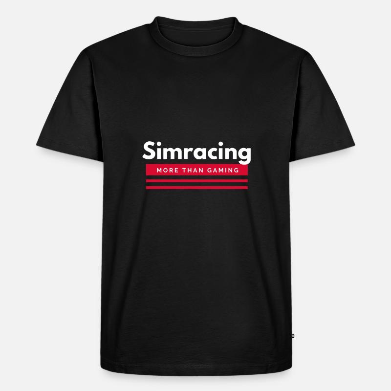 Simracer, Simracing, Gaming, Passion Gift - Männer Premium Bio T-Shirt - Schwarz
