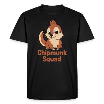 Chipmunk Squad Forest Animal Nature Lover - Men's Premium Organic T-Shirt - black - Front - Nico (187cm)