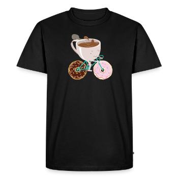 Donut Coffee Bicycle - T-shirt Premium bio Homme - noir - Devant - Nico (187cm)