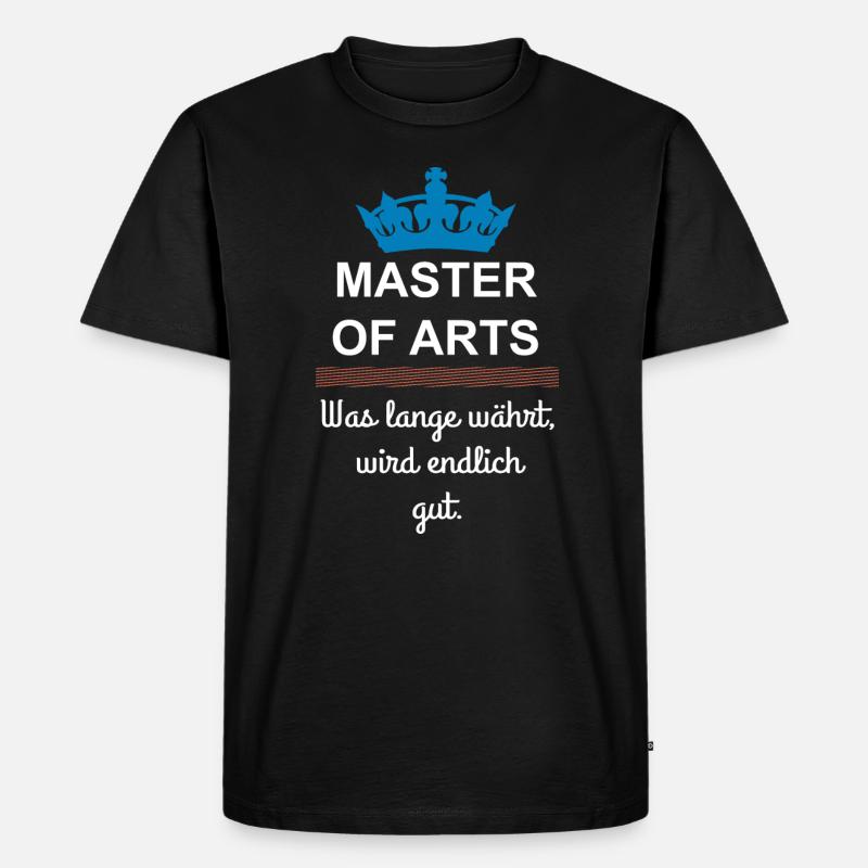 Master Studium - Männer Premium Bio T-Shirt - Schwarz