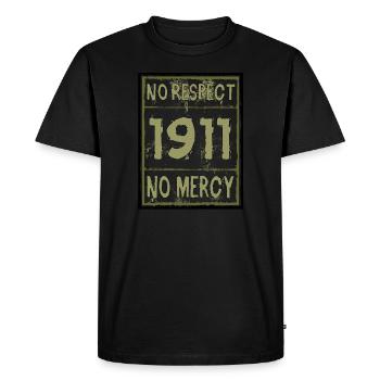 No Mercy 1911 No Respect - Männer Premium Bio T-Shirt - Schwarz - Vorne - Nico (187cm)