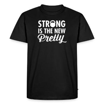 Strong Is The New Pretty - T-shirt Premium bio Homme - noir - Devant - Nico (187cm)