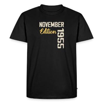 Born in November 1955 - Edition 1955 - Men's Premium Organic T-Shirt - black - Front - Nico (187cm)
