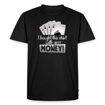 Funny Casino Poker Las Vegas nuit de poker je branche - T-shirt Premium bio Homme - noir - Devant - Nico (187cm)