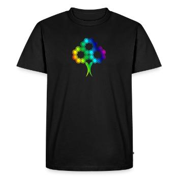 Rainbow trees - Men's Premium Organic T-Shirt - black - Front - Nico (187cm)