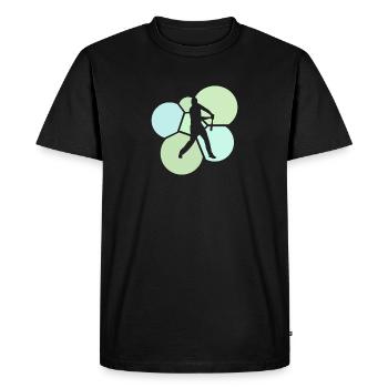 Receveur de baserunning de baseball - T-shirt Premium bio Homme - noir - Devant - Nico (187cm)