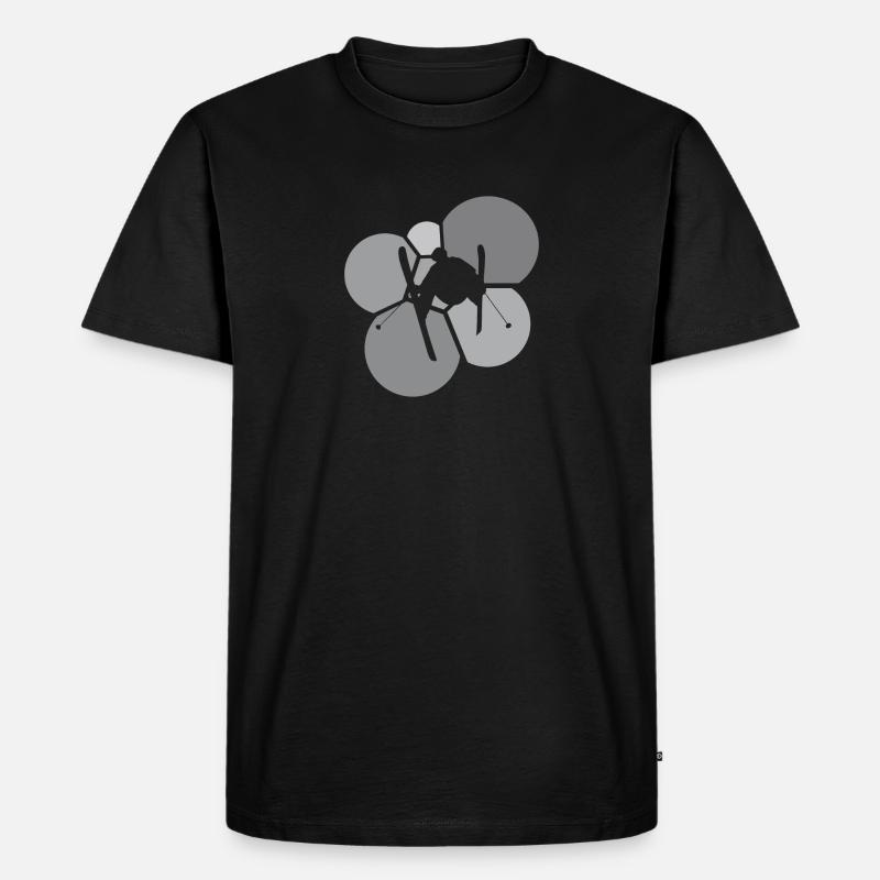 Ski Schnee Skiing - Männer Premium Bio T-Shirt - Schwarz