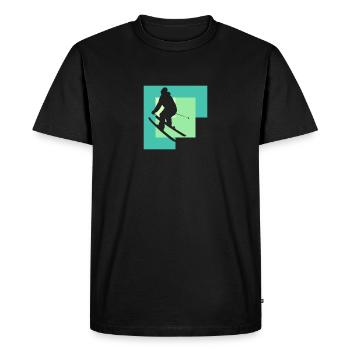 Skiing Snow Skiing Skiing - Men's Premium Organic T-Shirt - black - Front - Nico (187cm)