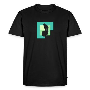 Trail VTT BMX VTT - T-shirt Premium bio Homme - noir - Devant - Nico (187cm)