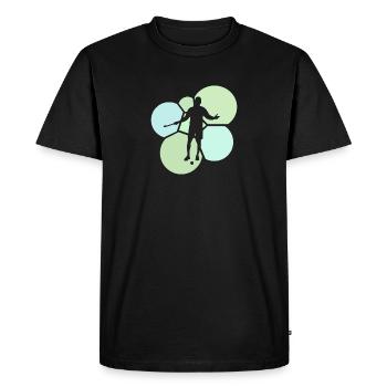 Hockey sur gazon Hockey en salle Balle de hockey en salle Hockey en salle - T-shirt Premium bio Homme - noir - Devant - Nico (187cm)