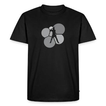 Baseball Batting Fielding Baseballer - Men's Premium Organic T-Shirt - black - Front - Nico (187cm)