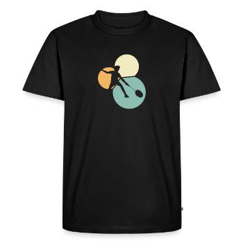 Drop Sports - Men's Premium Organic T-Shirt - black - Front - Nico (187cm)