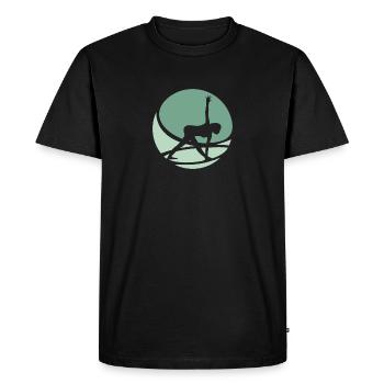 Méditation Vinyasa Yoga - T-shirt Premium bio Homme - noir - Devant - Nico (187cm)