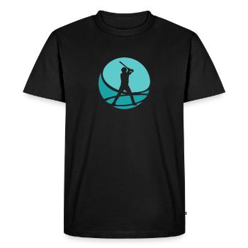 Baseball Baserunner Baseball Player - Men's Premium Organic T-Shirt - black - Front - Nico (187cm)