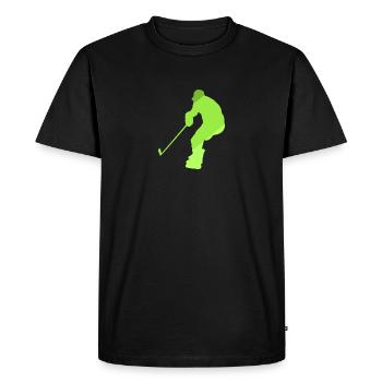 Hockey sur glace Hockey sur glace Joueur de hockey sur glace - T-shirt Premium bio Homme - noir - Devant - Nico (187cm)