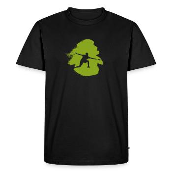 Badminton Smash Joueur de badminton - T-shirt Premium bio Homme - noir - Devant - Nico (187cm)